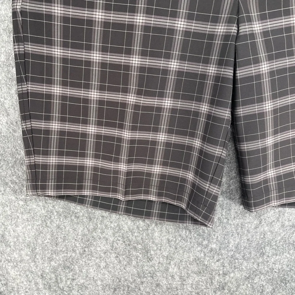 Footjoy Short Mens 34 Brown Plaid Golf Performance Flat Front FJ
